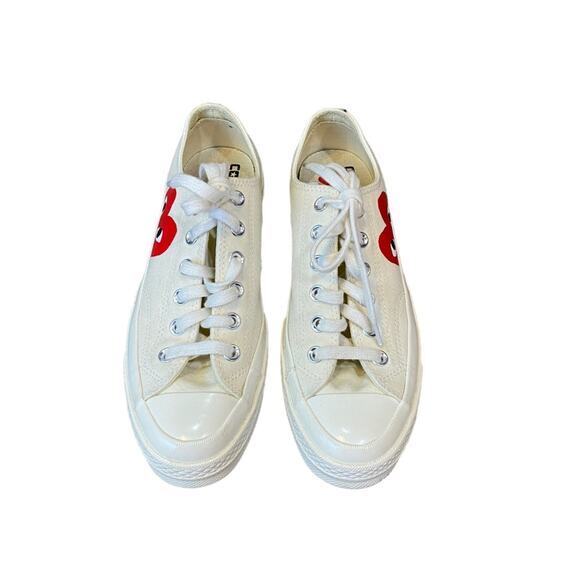 Converse All Star COMME DES GARÇONS PLAY Hidden Heart Low Top Sneaker Sz 8 NWOT - Picture 5 of 13